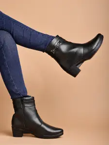 Shoetopia Girls Zipper Heeled Boots