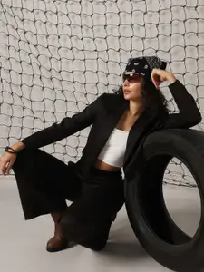 Hubberholme Boxy-Fit Open Front Crop Blazer