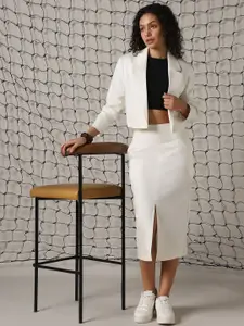 Hubberholme Boxy-Fit Open Front Crop Blazer