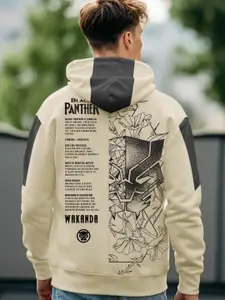 Bewakoof Men Marvel Merchandise Printed Hooded Sweatshirt