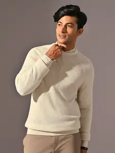 KINGDOM OF WHITE Men Ribbed Pullover Sweater