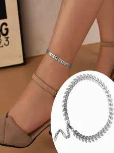 VAMA Silver Plated Layered Chain Anklet Bracelet Jewellery Ankle Anklets