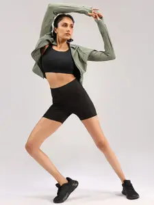 Blissclub Women Skinny Fit High-Rise Training or Gym Sports Shorts