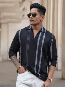 Powerlook Men Horizontal Stripes Opaque Striped Casual Shirt