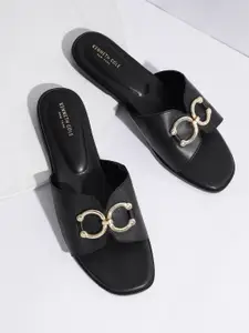 Kenneth Cole Leather Women Open Toe Flats