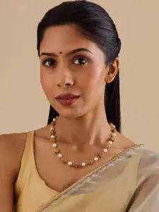 Kushal's Fashion Jewellery Gold-Plated Beaded Antique Necklace