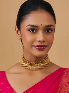 Kushal's Fashion Jewellery Gold-Plated Antique Necklace