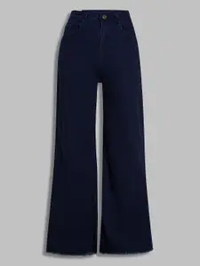 Miss Chase Women Wide Leg High-Rise Stretchable Jeans