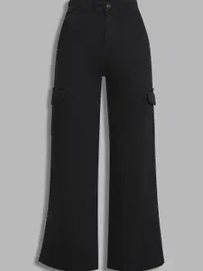 Miss Chase Women Wide Leg High-Rise Stretchable Jeans