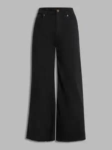 Miss Chase Women Wide Leg High-Rise Stretchable Jeans