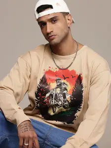Roadster Men Printed Relaxed Fit Terry Sweatshirt