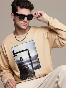 The Roadster Lifestyle Co. Graphic Printed Relaxed Fit Sweatshirt