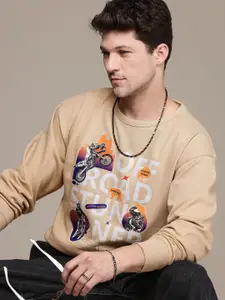 Roadster Men Printed Relaxed Fit Terry Sweatshirt