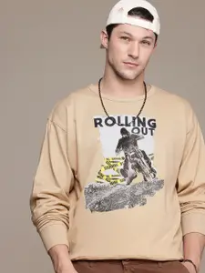 Roadster Men Printed Relaxed Fit Terry Sweatshirt