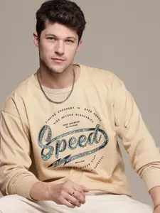 The Roadster Lifestyle Co. Typography Printed Relaxed Fit Sweatshirt