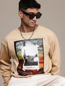 Roadster Men Printed Relaxed Fit Terry Sweatshirt