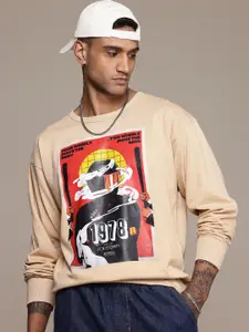 The Roadster Lifestyle Co. Graphic Printed Relaxed Fit Sweatshirt