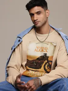 Roadster Men Printed Relaxed Fit Terry Sweatshirt