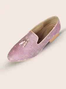 TANNY SHOES Men Woven Design Mojaris