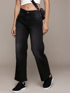 The Roadster Life Co. Women Straight Fit Light Fade Stretchable Jeans