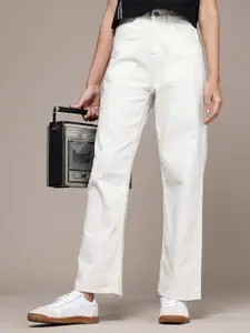 The Roadster Life Co. Women Straight Fit High-Rise Stretchable Jeans