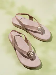 Inc 5 Women Embellished Open Toe Flats