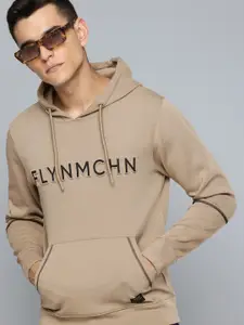 Flying Machine Brand Logo Embossed Hooded Sweatshirt