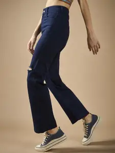 DOLCE CRUDO Women Bootcut High-Rise Stretchable Jeans