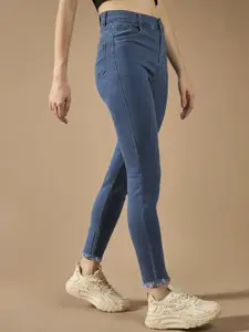 DOLCE CRUDO Women Skinny Fit High-Rise Stretchable Jeans