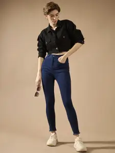 DOLCE CRUDO Women Skinny Fit High-Rise Stretchable Jeans