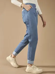 DOLCE CRUDO Women Relaxed Fit High-Rise Jeans