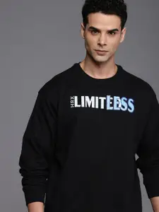 HRX by Hrithik Roshan Men Typography Printed Oversized Sweatshirt