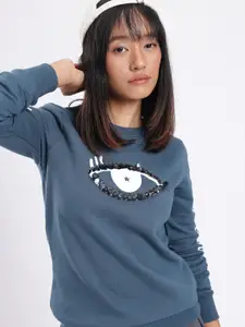 glitchez Printed & Sequined Sweatshirt