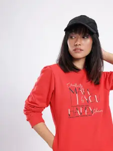 glitchez Typography Printed Sweatshirt