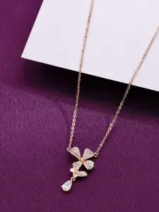 KAI JEWEL Sterling Silver Rose Gold-Plated Necklace