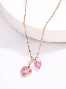 KAI JEWEL Sterling Silver Rose Gold-Plated Necklace