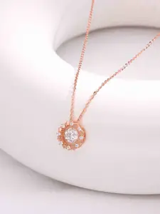 KAI JEWEL Sterling Silver Rose Gold-Plated Necklace