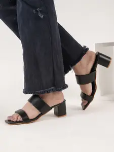 DressBerry Block Sandals with Buckles