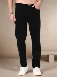 NEVER NEUD Men Relaxed Straight Fit Corduroy Trousers