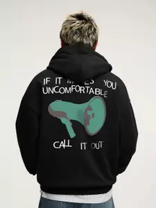 Maniac Men Printed Hooded Sweatshirt