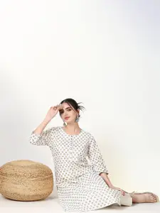 SHOWOFF Women Floral Printed Floral Kurta