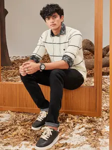 Crimsoune Club Men Checked Pullover