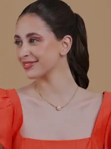 Kushal's Fashion Jewellery Copper Gold-Plated Necklace