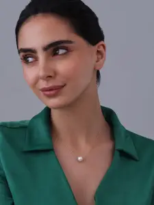 Kushal's Fashion Jewellery Copper Gold-Plated Necklace