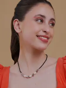 Kushal's Fashion Jewellery Copper Rhodium-Plated Necklace