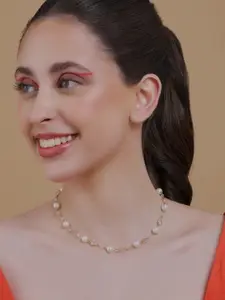 Kushal's Fashion Jewellery Copper Gold-Plated Necklace