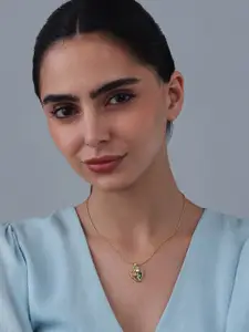 Kushal's Fashion Jewellery Copper Gold-Plated Necklace