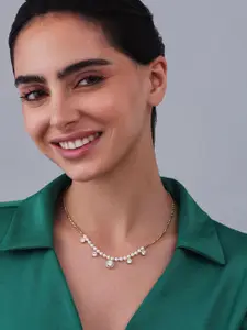 Kushal's Fashion Jewellery Copper Gold-Plated Necklace