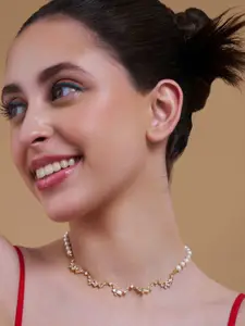 Kushal's Fashion Jewellery Copper Gold-Plated Necklace