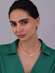 Kushal's Fashion Jewellery Copper Gold-Plated Necklace